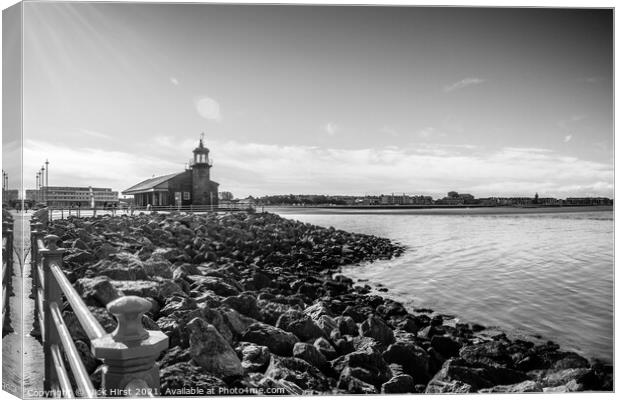 Stone Jetty Lighthouse Canvas Print by Nick Hirst