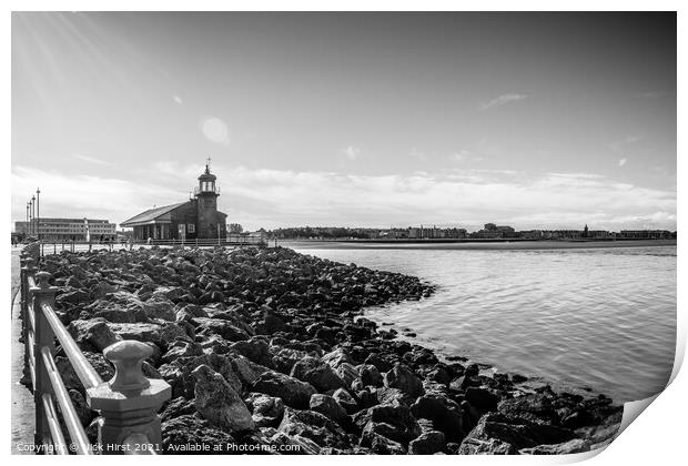Stone Jetty Lighthouse Print by Nick Hirst