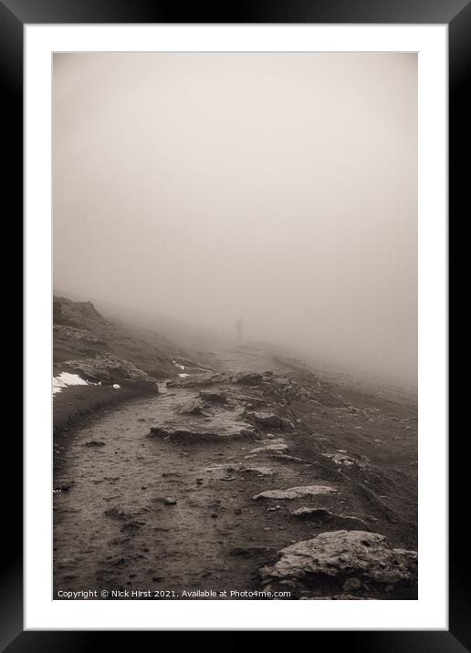 Figure in the Mist Framed Mounted Print by Nick Hirst