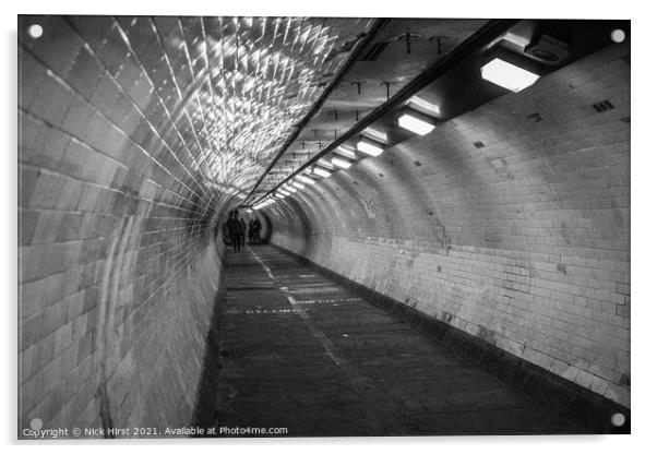 Greenwich Foot Tunnel Acrylic by Nick Hirst