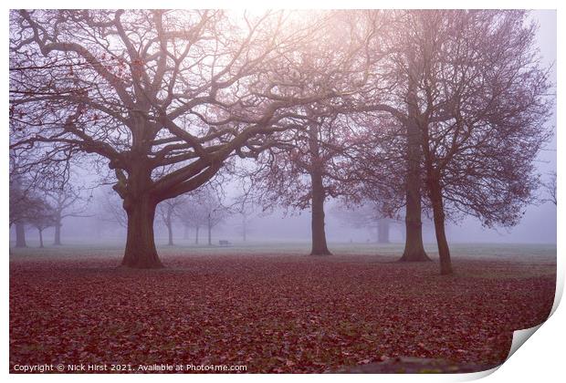 Spooky Trees Print by Nick Hirst