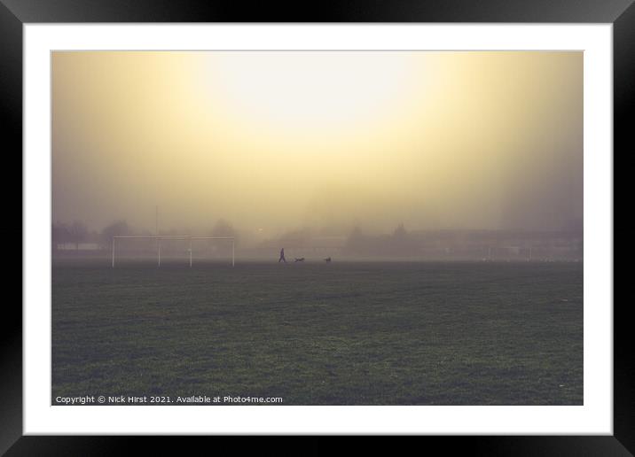 Dogs in the Mist Framed Mounted Print by Nick Hirst