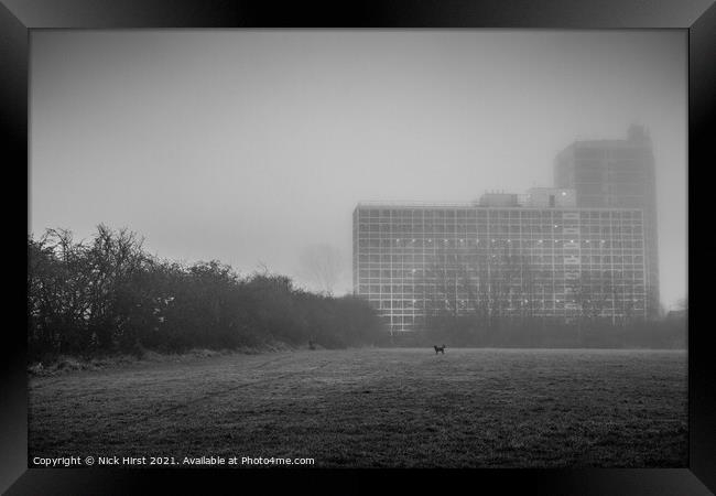 Fog covered Flats Framed Print by Nick Hirst