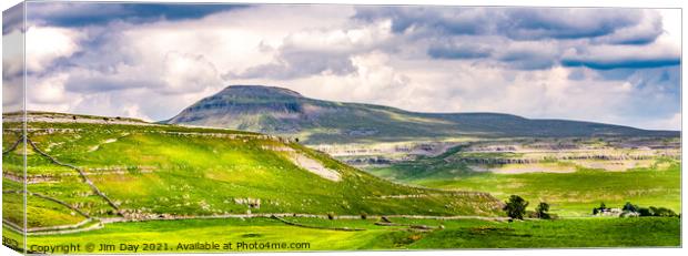 Ingleborough from Kingsdale Canvas Print by Jim Day