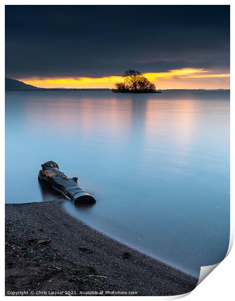 Loch Leven sunrise Print by Chris Lauder