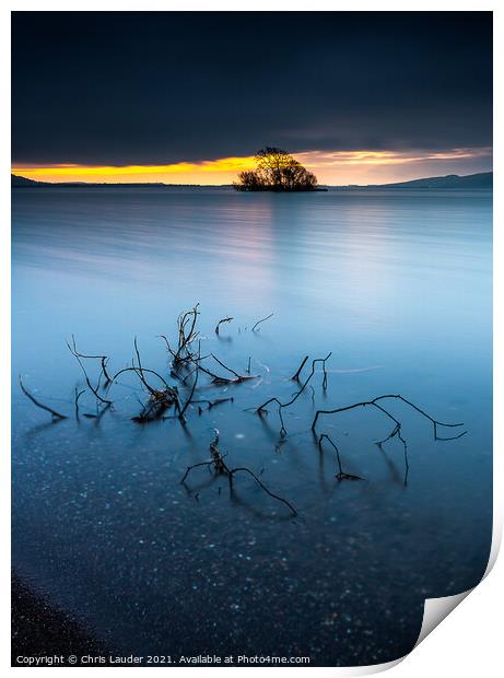 Sunrise over Loch Leven Print by Chris Lauder