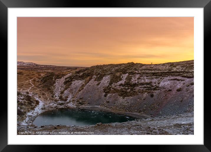 View of the Crater Framed Mounted Print by Nick Hirst