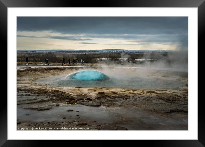 Bubbling Geyser Framed Mounted Print by Nick Hirst