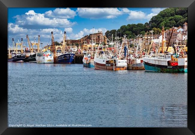 Bustling Fishing Industry Framed Print by Roger Mechan