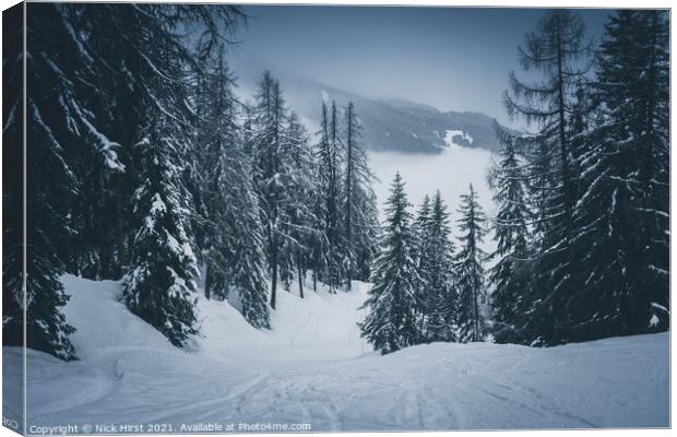 Wintry Slopes Canvas Print by Nick Hirst