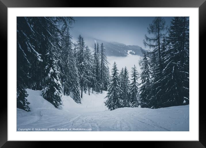 Wintry Slopes Framed Mounted Print by Nick Hirst