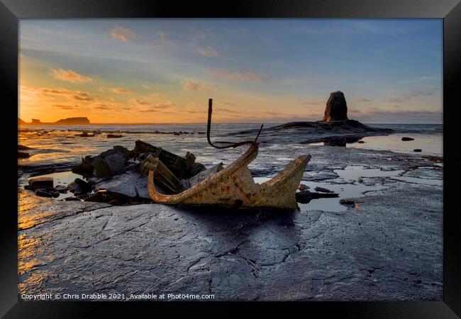 The wreck of the Admiral Von Tromp and Black Nab a Framed Print by Chris Drabble