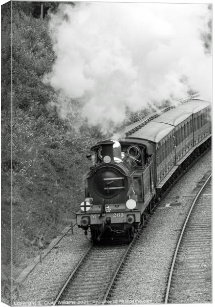 Southern H Class 4-4-0 pulling away from Horsted Keynes Station, Bluebell Railway Canvas Print by Craig Williams