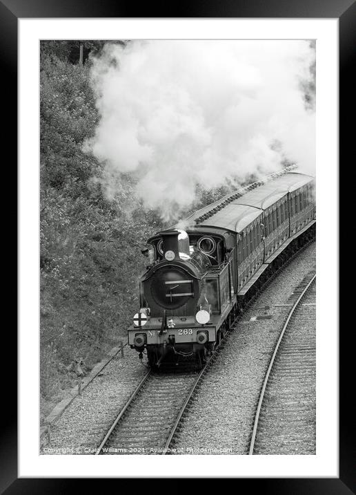 Southern H Class 4-4-0 pulling away from Horsted Keynes Station, Bluebell Railway Framed Mounted Print by Craig Williams