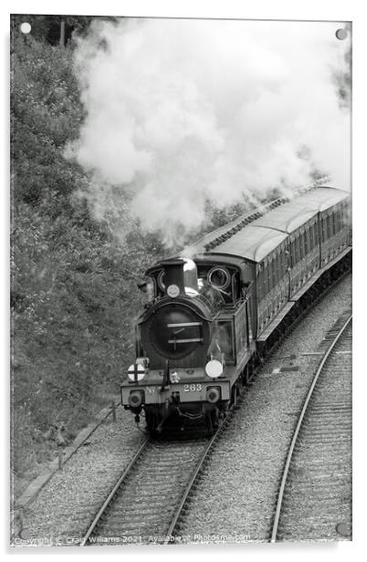 Southern H Class 4-4-0 pulling away from Horsted Keynes Station, Bluebell Railway Acrylic by Craig Williams
