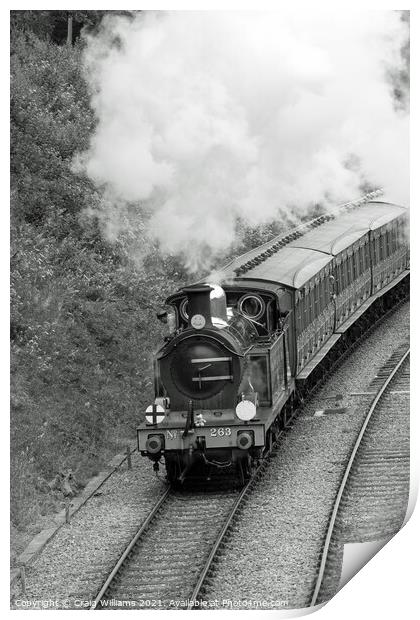 Southern H Class 4-4-0 pulling away from Horsted Keynes Station, Bluebell Railway Print by Craig Williams