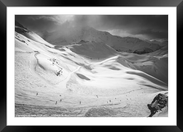 Sweeping Ski Slopes Framed Mounted Print by Nick Hirst
