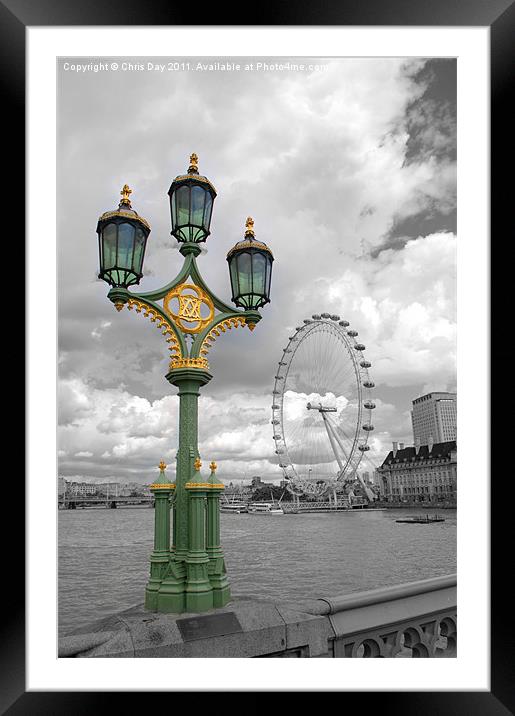 London Eye Framed Mounted Print by Chris Day