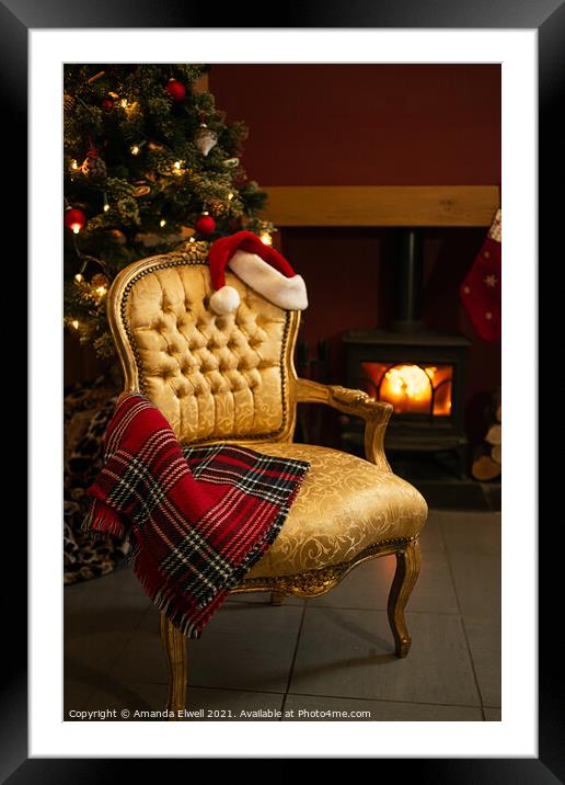 Christmas Setting Framed Mounted Print by Amanda Elwell
