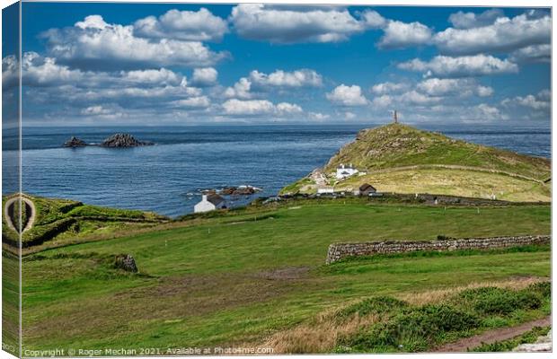 The Tower Overlooking Cornwall Canvas Print by Roger Mechan