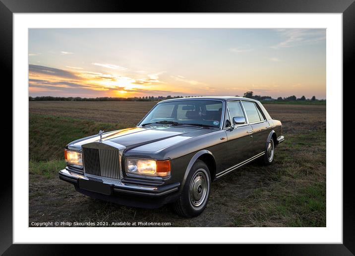 Rolls Royce Silver Shadow Framed Mounted Print by Philip Skourides