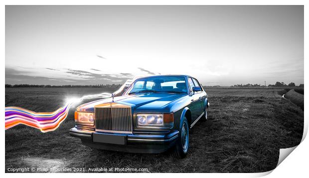 Rolls Royce Silver Shadow  Print by Philip Skourides