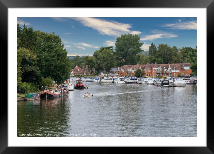 Bourne End marina, River Thames Framed Mounted Print by Kevin Hellon