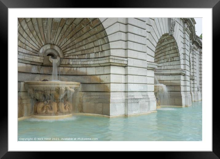 Flowing fountains Framed Mounted Print by Nick Hirst