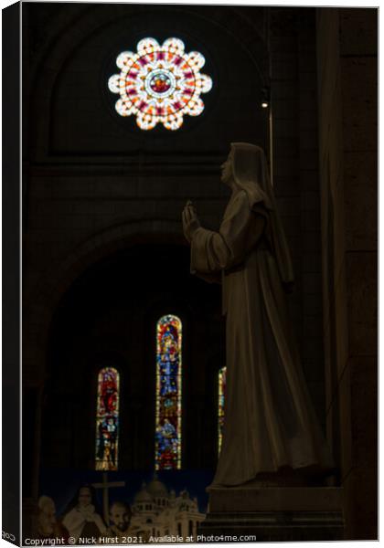 Praying in Stone Canvas Print by Nick Hirst