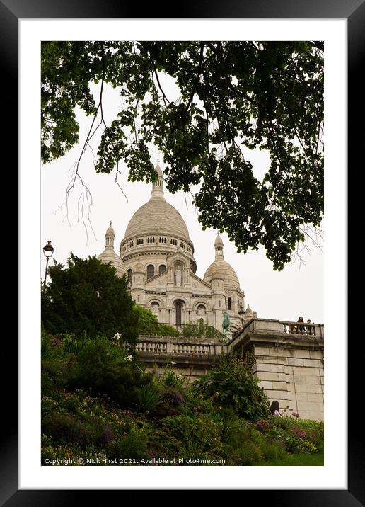 Sacre-Coeur Basilica behind the Trees Framed Mounted Print by Nick Hirst