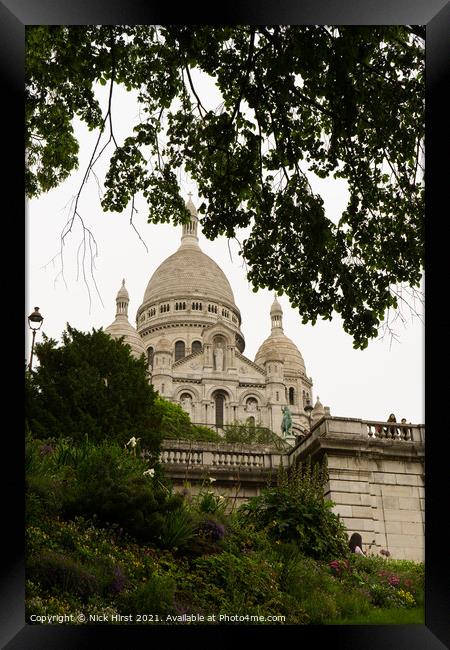 Sacre-Coeur Basilica behind the Trees Framed Print by Nick Hirst