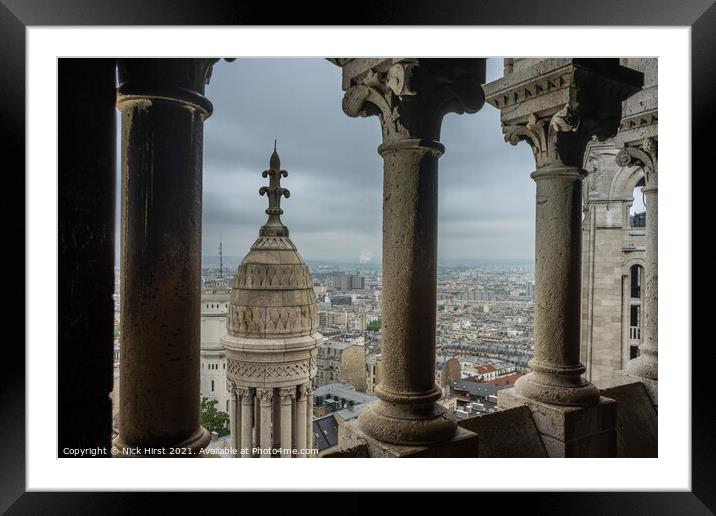 Paris through the Pillars Framed Mounted Print by Nick Hirst