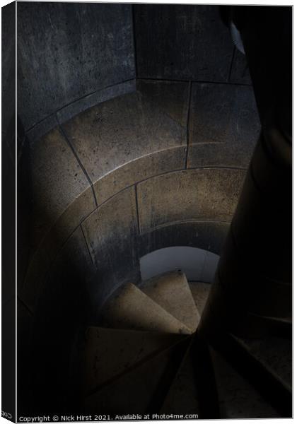Stone Steps Descending Canvas Print by Nick Hirst