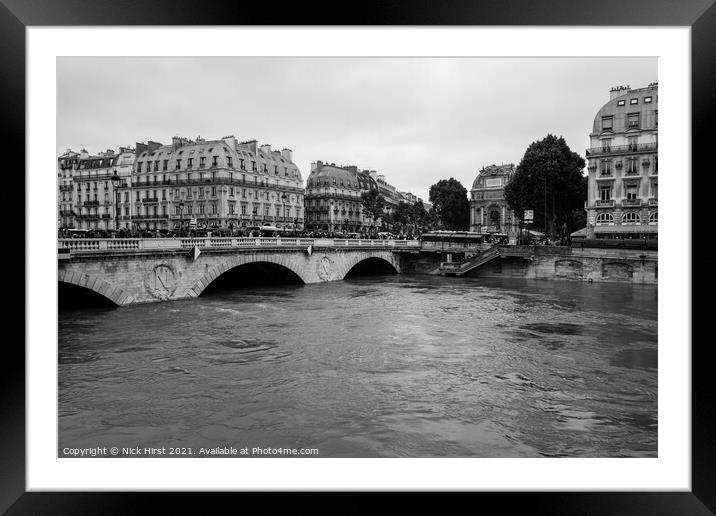 Flooded Seine Framed Mounted Print by Nick Hirst