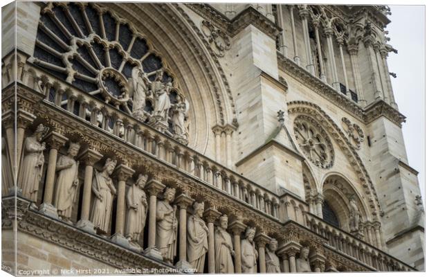 Front of Notre Dame Cathedral Canvas Print by Nick Hirst