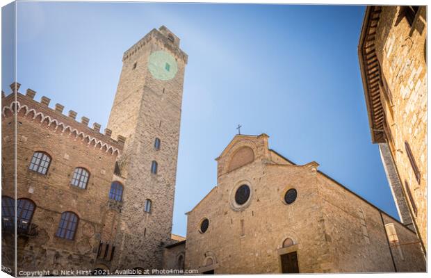 San Gimignano Historic Centre Canvas Print by Nick Hirst