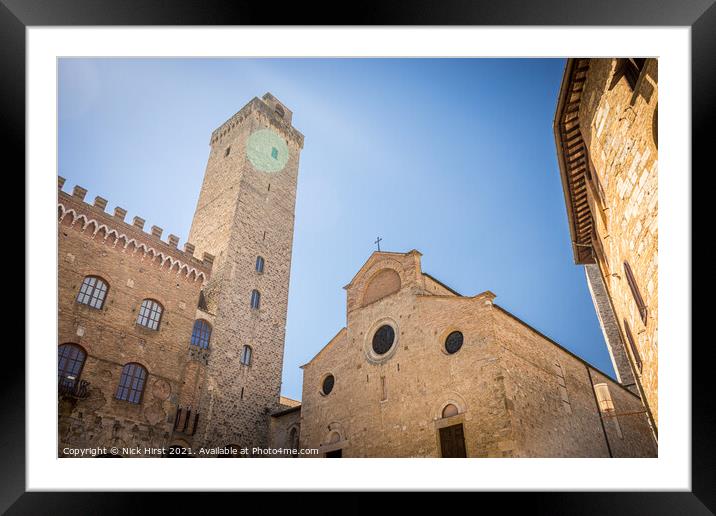 San Gimignano Historic Centre Framed Mounted Print by Nick Hirst