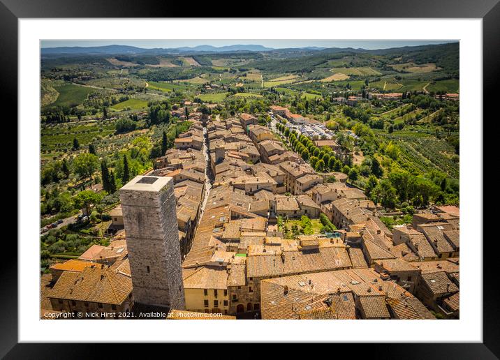 San Gimignano Framed Mounted Print by Nick Hirst
