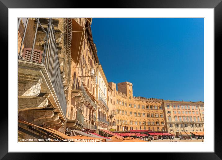 Surrounding the Siena Square Framed Mounted Print by Nick Hirst