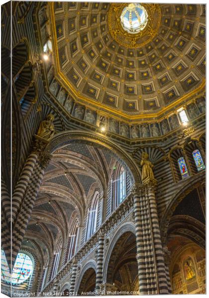 Inside Siena Dome Canvas Print by Nick Hirst