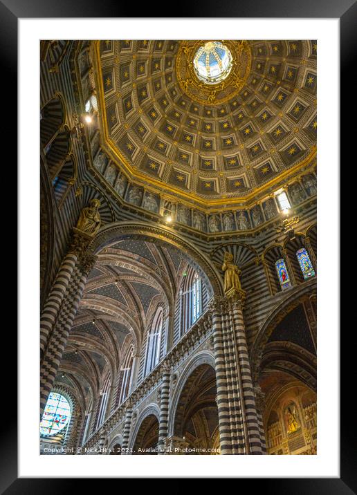 Inside Siena Dome Framed Mounted Print by Nick Hirst