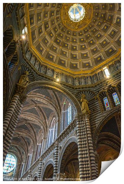 Inside Siena Dome Print by Nick Hirst