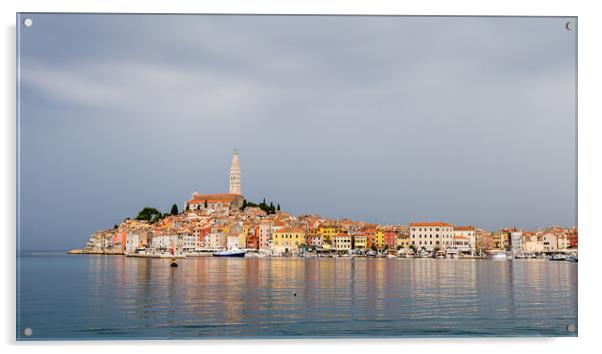 Rovinj reflecting in the Adriatic Sea Acrylic by Jason Wells