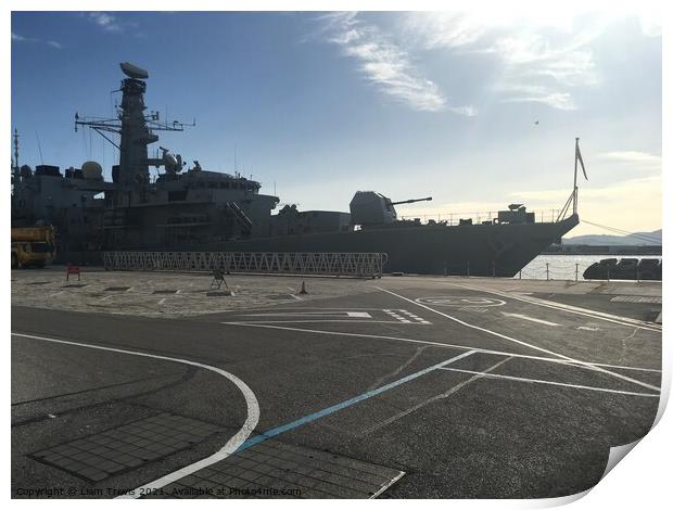 Hms Monmouth  Print by Liam Trevis