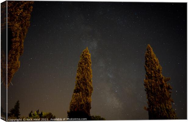 Italian Milky Way Canvas Print by Nick Hirst