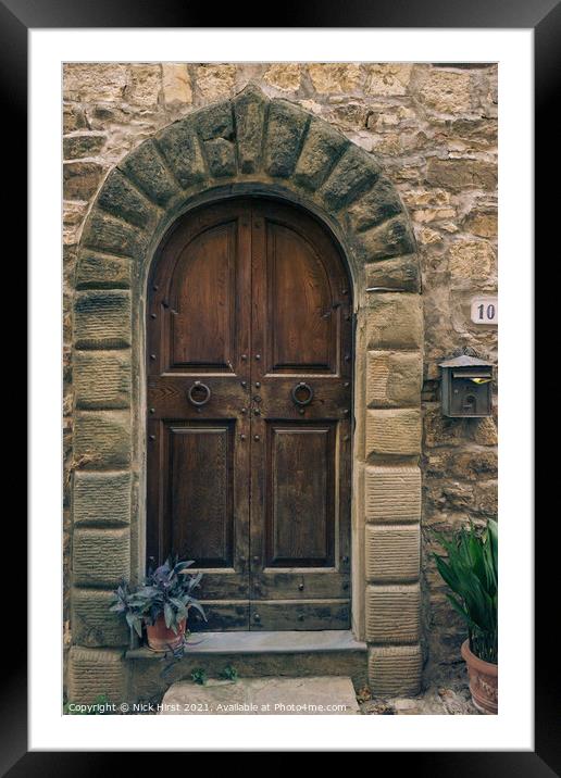 Old Wooden Door Framed Mounted Print by Nick Hirst