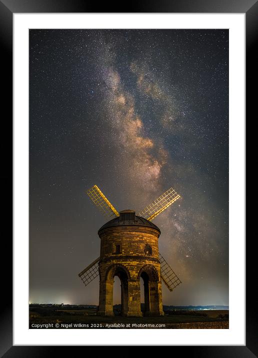 Chesterton Windmill Under the Stars Framed Mounted Print by Nigel Wilkins