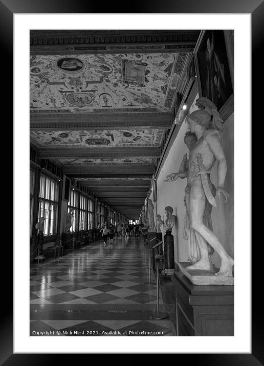 Statues Lining the Halls Framed Mounted Print by Nick Hirst