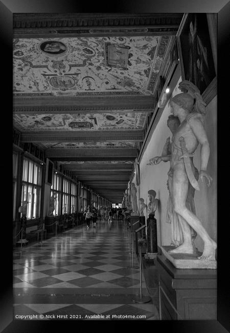 Statues Lining the Halls Framed Print by Nick Hirst