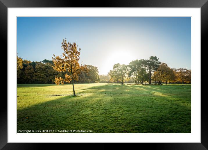 Park Sunrise Framed Mounted Print by Nick Hirst